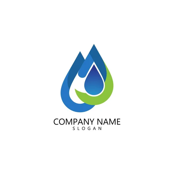 Agua Gota Logotipo Plantilla Vector Ilustración Diseño — Vector de stock