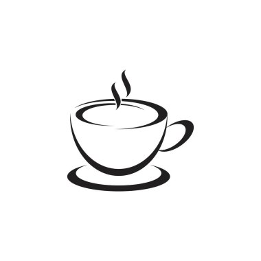 kahve camı logo şablonu vektörü 