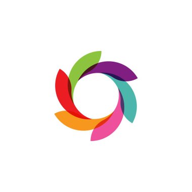 daire logo vektör şablonu çizimi