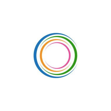 daire logo vektör şablonu çizimi