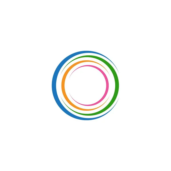 daire logo vektör şablonu çizimi