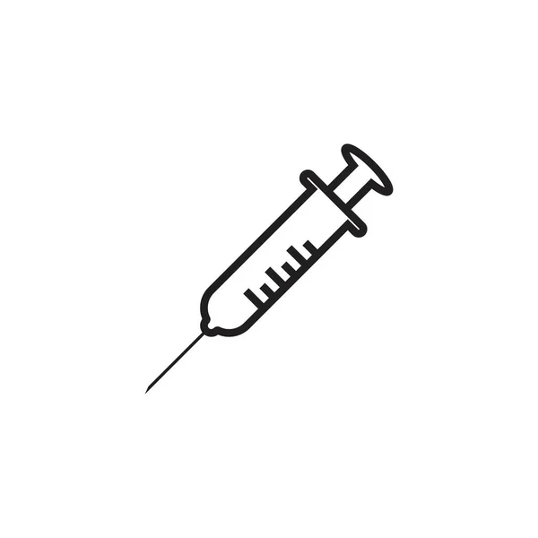 Injekció Orvosi Vektor Ikon Illusztráció — Stock Vector