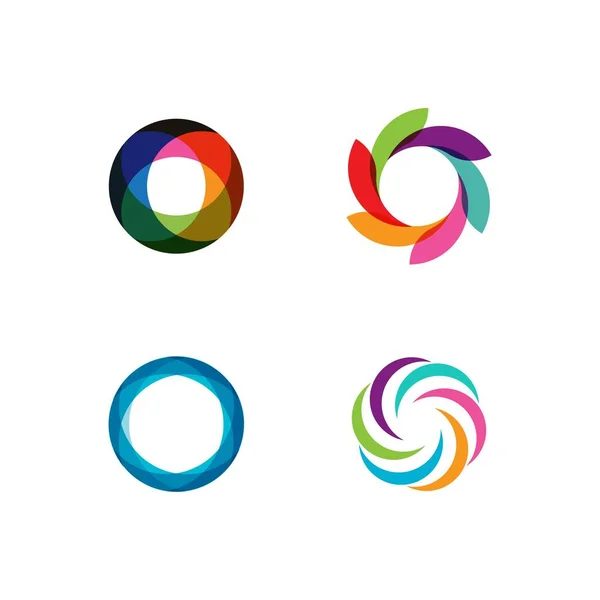 daire logo vektör şablonu çizimi