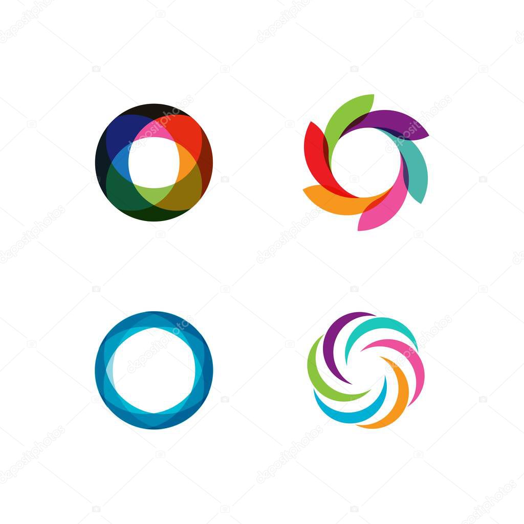 Circle logo vector template illustration