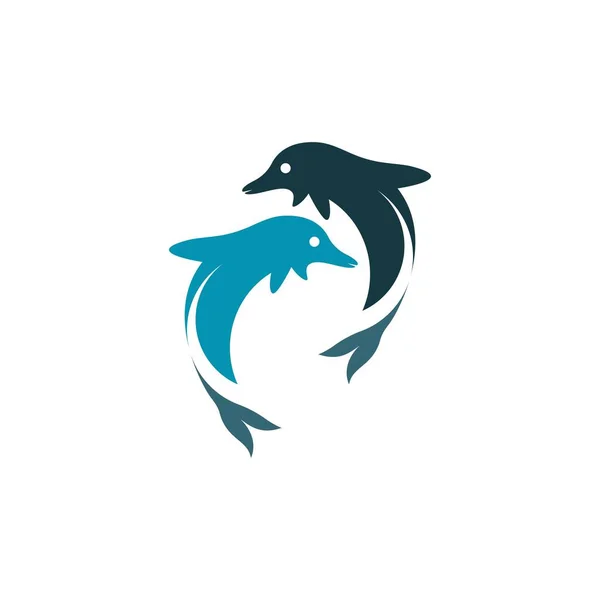Szablon Wektora Logo Delfina — Wektor stockowy