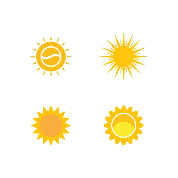 Sun Illustration Logo Vector Icon Template — Stock Vector