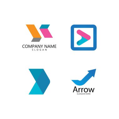 Ok illüstrasyon logo vektör şablonu