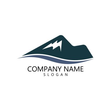Dağ simgesi Logo İş Şablonu Vektörü