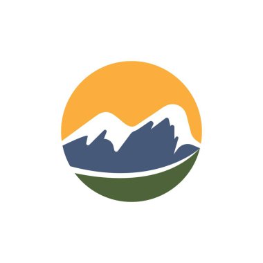 Dağ simgesi Logo İş Şablonu Vektörü
