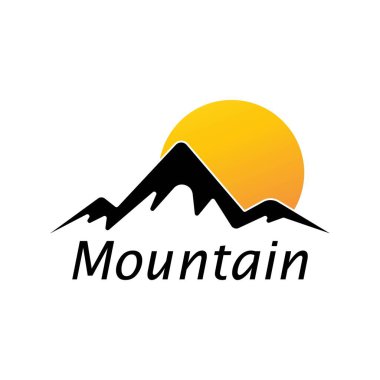 Dağ simgesi Logo İş Şablonu Vektörü