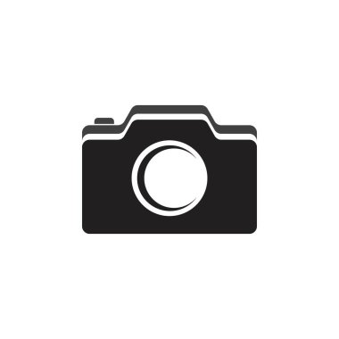 Kamera simgesi vektör şablon çizim tasarımı