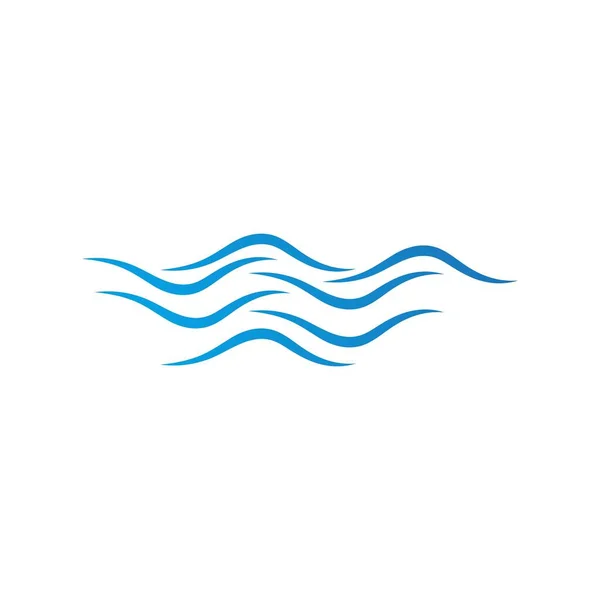 Water Wave Logo Design Vector Template — Stock Vector