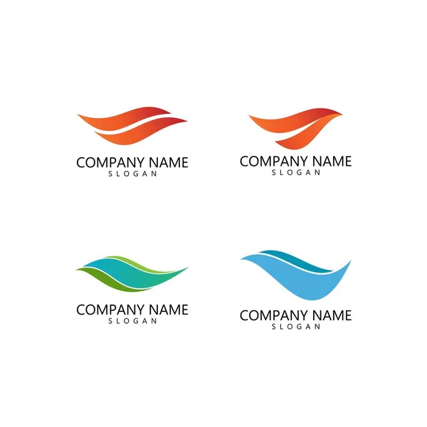 Szablon Wektora Projektowania Fal Wodnych Logo — Wektor stockowy