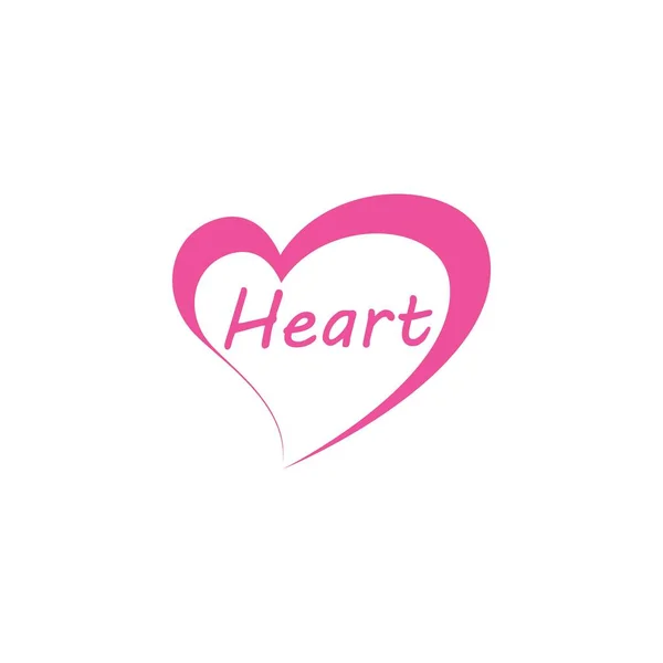 Corazón Logo Plantilla Vector Ilustración — Vector de stock