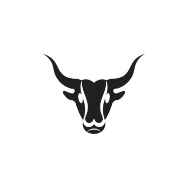 Bull logo vektör şablonu çizim tasarımı