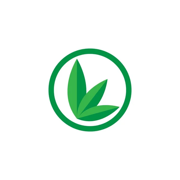 Hoja Verde Logo Ecología Naturaleza Elemento Vector Icono — Archivo Imágenes Vectoriales