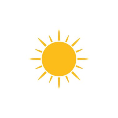 güneş illüstrasyon logo vektör şablonu