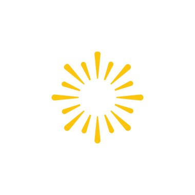 güneş illüstrasyon logo vektör şablonu