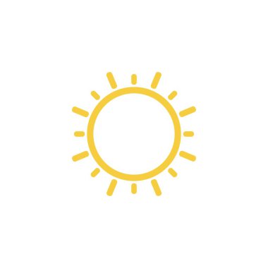 güneş illüstrasyon logo vektör şablonu