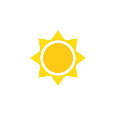 güneş illüstrasyon logo vektör şablonu