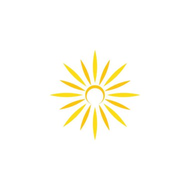 güneş illüstrasyon logo vektör şablonu