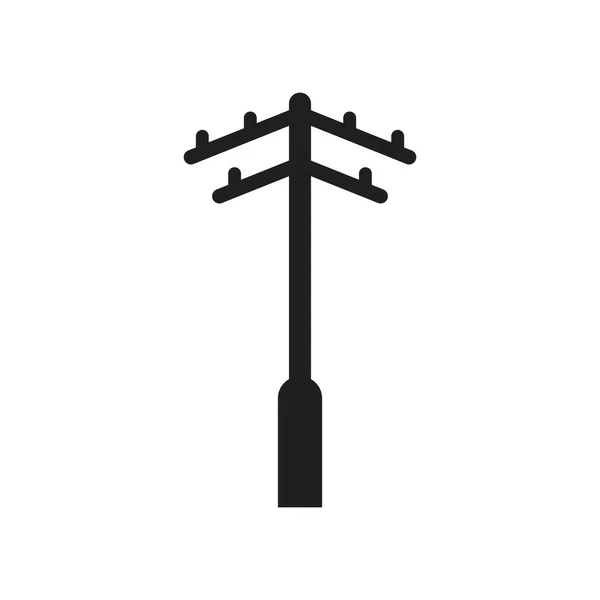 Power Pole Logo Vector Pictogram Illustratie — Stockvector