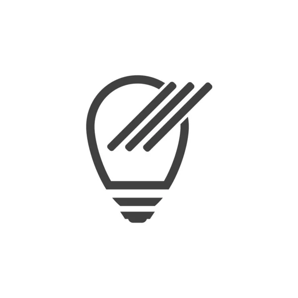 Modelo Ilustração Vetor Logotipo Lâmpada —  Vetores de Stock