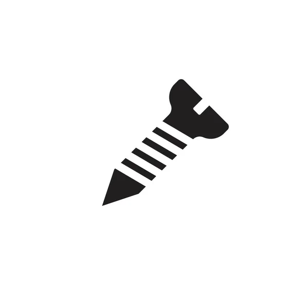 Screw Nail Vector Logo Icon Illustration — Vector de stock