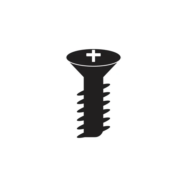 Screw Nail Vector Logo Icon Illustration — Vector de stock