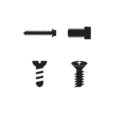 screw nail vector logo icon illustration
