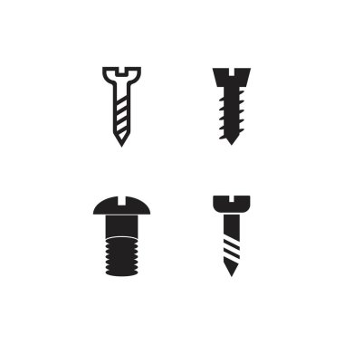 screw nail vector logo icon illustration