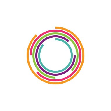 daire logo vektör şablonu çizimi