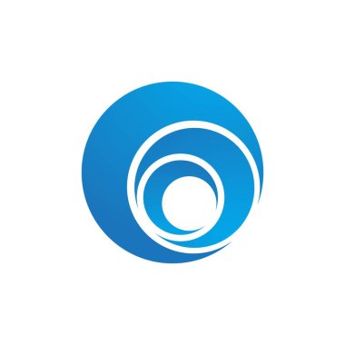 daire logo vektör şablonu çizimi