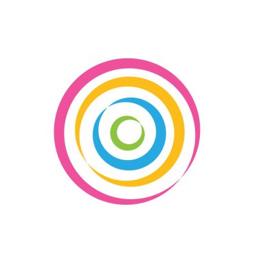 daire logo vektör şablonu çizimi