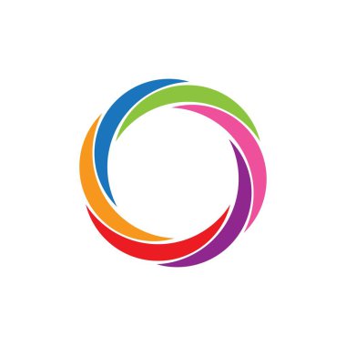 daire logo vektör şablonu çizimi