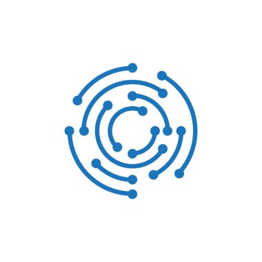 daire logo vektör şablonu çizimi