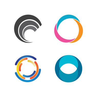 daire logo vektör şablonu çizimi