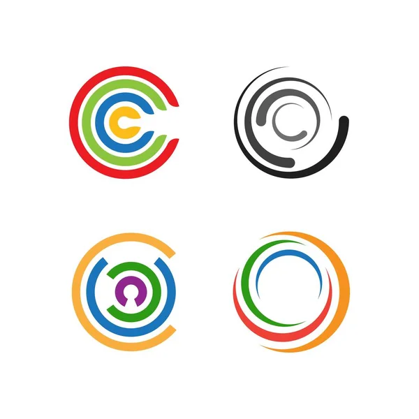 Cirkel Logotyp Vektor Mall Illustration — Stock vektor