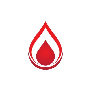 Kan çizimi logo vektör şablonu tasarımı