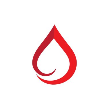 Kan çizimi logo vektör şablonu tasarımı