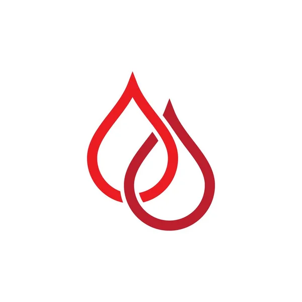 Sangre Ilustración Logo Vector Plantilla Diseño — Archivo Imágenes Vectoriales