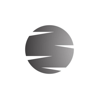 Ay ilüstrasyon logo vektör şablonu