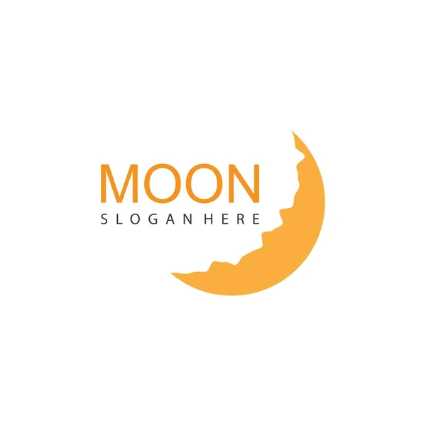 Modèle Vectoriel Logo Ilustration Lune — Image vectorielle
