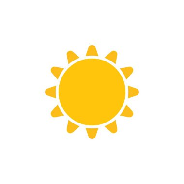 güneş illüstrasyon logo vektör şablonu