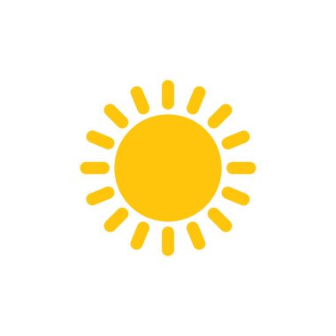 güneş illüstrasyon logo vektör şablonu
