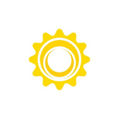 güneş illüstrasyon logo vektör şablonu
