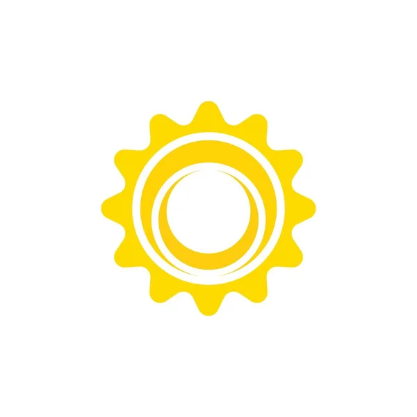 Sun Illustration Logo Vector Icon Template — Stock Vector