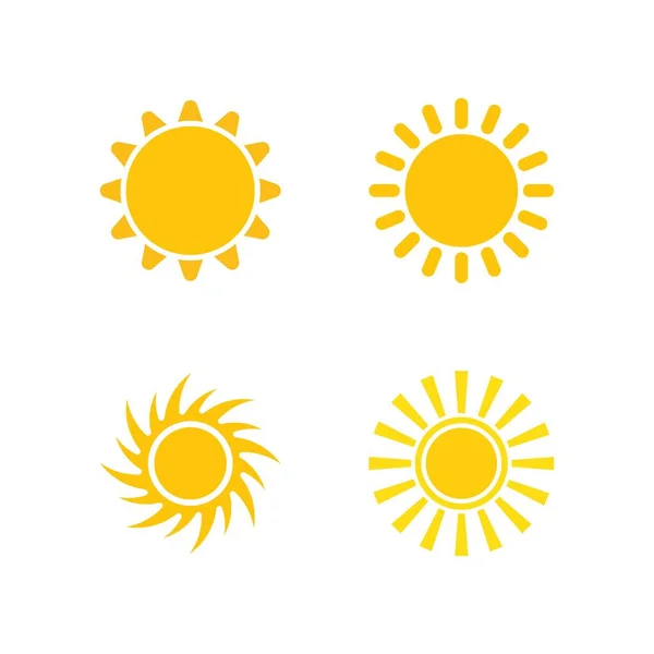 Modèle Icône Vectorielle Logo Illustration Soleil — Image vectorielle