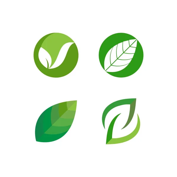 Green Leaf Logo Ecology Nature Element Vector Icon — Stock Vector