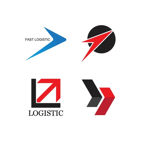 Lojistik logo ekspres şablon resimleme tasarımı